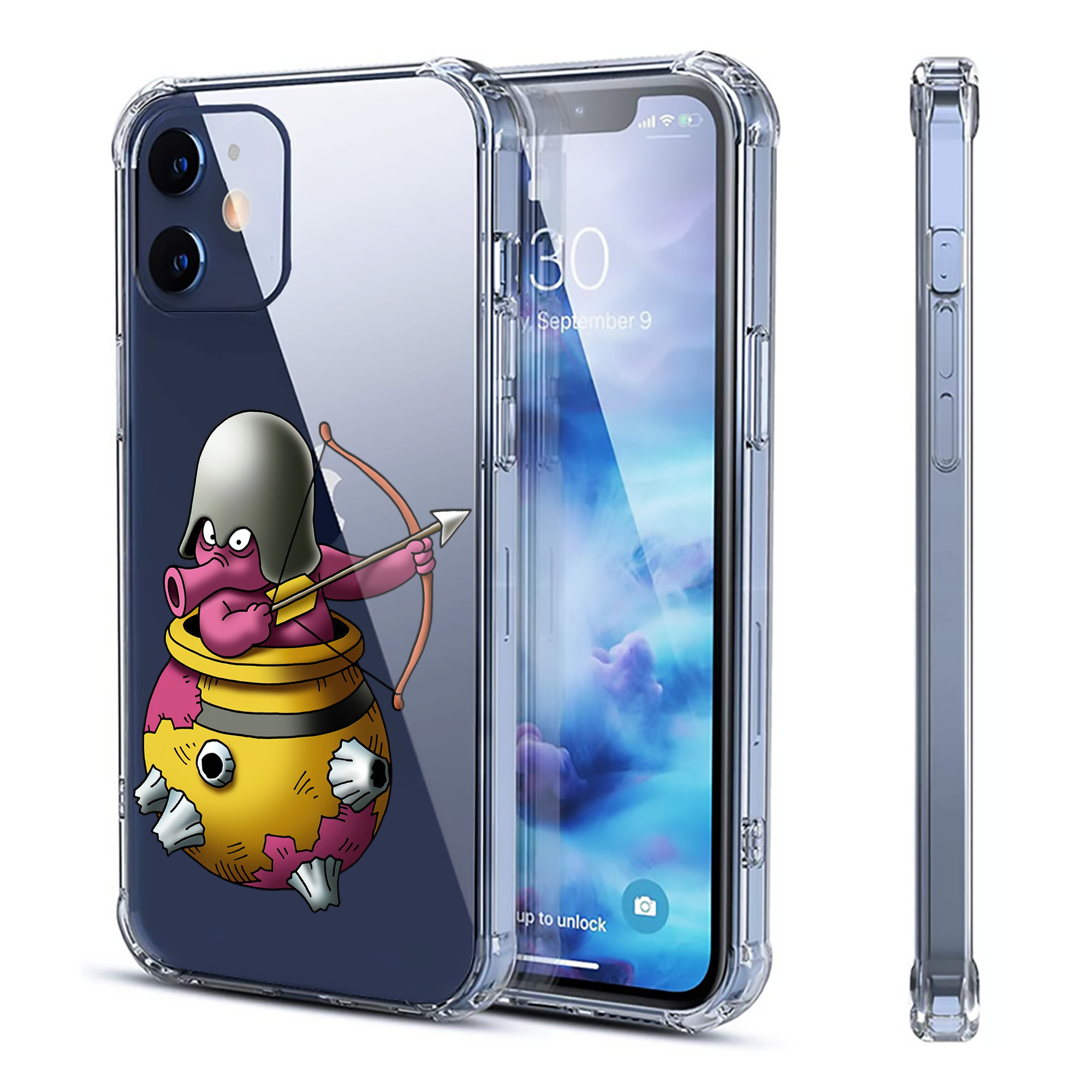 （画像用） ドラゴンクエスト Doragon Kuesuto Dragon Quest 【iPhone 12シリーズ対応】透明スマホケース（クリアソフトケース）